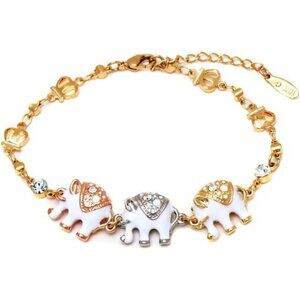 Dainty Triple Elephant Bracelet